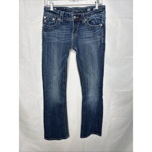 Miss Me Bootcut 28 Embellished Feathers Jeans Wings Womens Denim Bling Pockets